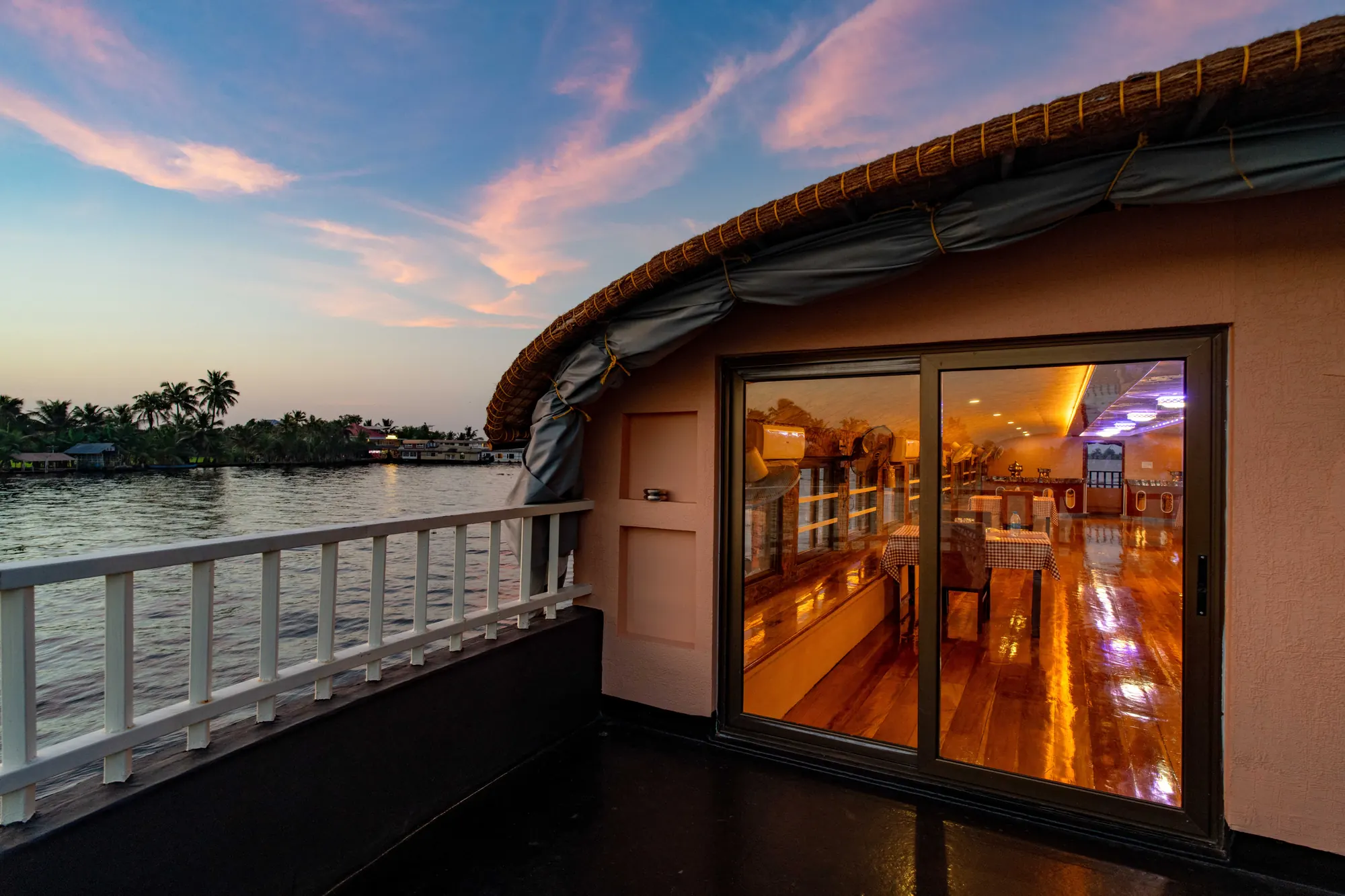 Houseboat lounge and guest area